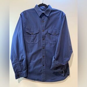 J. Cew Shirt Mens M Sportsman Outfitter Blue Cotton Regular Fit Long Sleeve